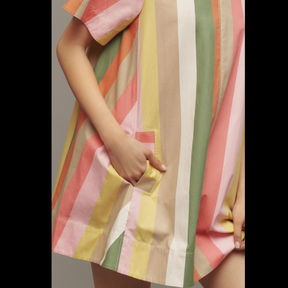 Anthropologie The Emmy Short-Sleeve Swing Mini Dress by Maeve - Picture 4 of 4